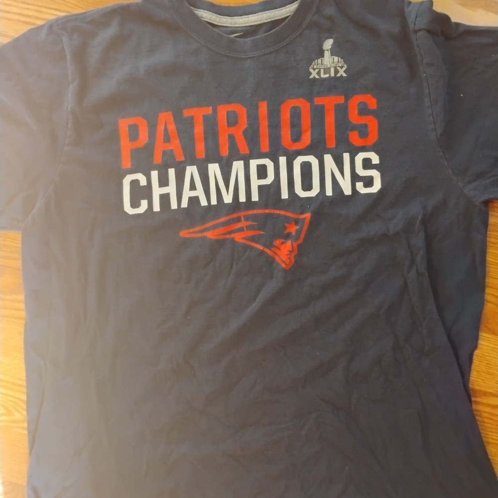 Nike Navy and Orange T-Shirt